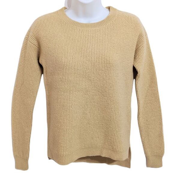 ARITZIA WILFRED Isabelli merino wool crewneck sweater in yellow Small @F - Picture 1 of 11